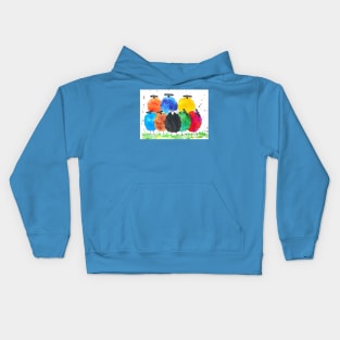 Quirky Colourful Sheep Kids Hoodie